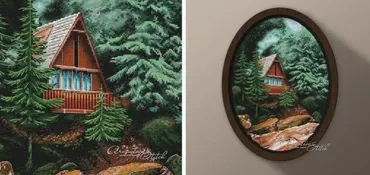 [Arnautova Stitch] Схема для вышивки Домик в лесу (Анастасия Арнаутова)