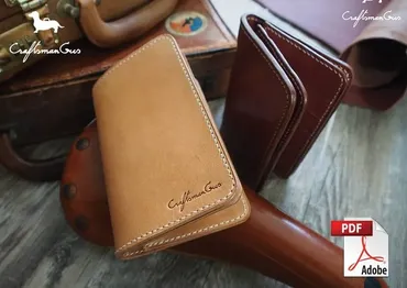 Кожаный бумажник «Middle Biker Wallet» (Craftsmangus)