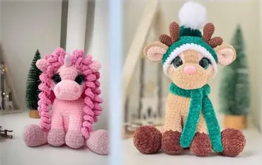 [Grebneva_toys] Оленёнок + Единорог (Светлана Гребнева)