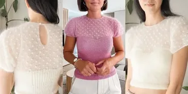 [Вяжи.ру] Мохеровый топ спицами Eloise top (Friday Knits)