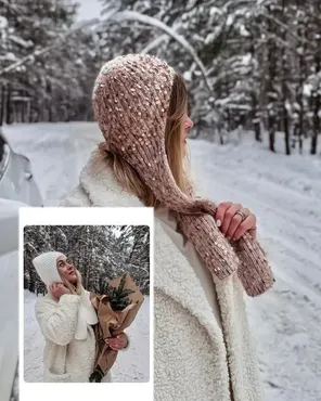 [suturina_knit] Чепчик Winter Bonnet (Анна Сутурина)