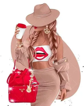 Red gold beige fashion clipart/Красный, золотой, бежевый модный клипарт  (froufroucraft)