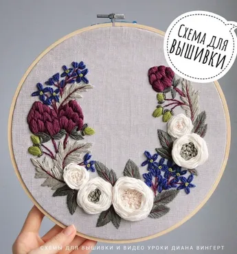 Венок из артишоков и белых роз (Diana Vingert)