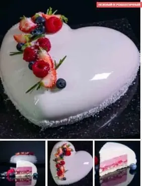[Pastry School] Муссовый торт с зеркальной глазурью «РАФАЭЛЛО» (Елена Крохмаль)