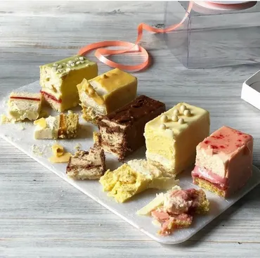 [shescake] Нарезные пирожные. Манго-маракуйя-молочный шоколад