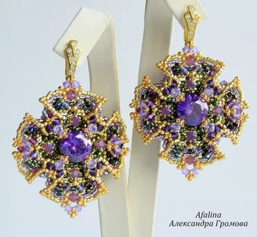 Серьги Аромат фиалки (Александра Громова)