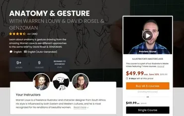[21-draw] Анатомия и жесты / Anatomy & Gesture with Warren (Уоррен Лоу, Дэвид Розел и Гензоман)