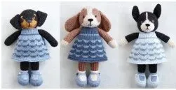 [Вяжи.ру] Вязаная спицами собака Dog in a dress (Julie Williams)