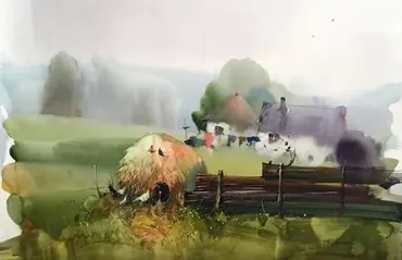 Сельский пейзаж (Ион Каркелан)