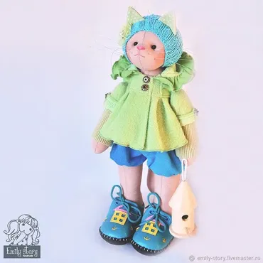 Текстильная игрушка — кошка (Виктория Островская)