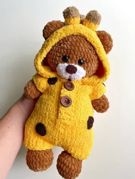 [Esik_toys] Комбинезон Жираф, Чебурашка и Лягушонок (Марина Ёсик)