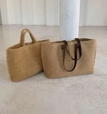 Сумка-шоппер TOTE BAG из джута (Людмила Зайцева)