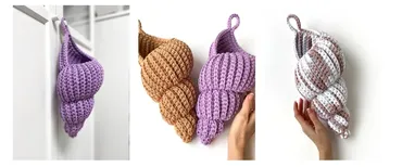 [behet.handmade] Интерьерная корзина Shell крючком (Диана Бехет)