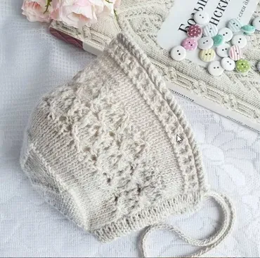 Шапочка Bonnet vanile (fluffy_kniting)
