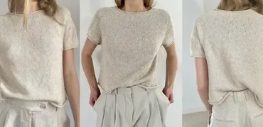 [Вяжи.ру] Топ с круглой кокеткой Plain Yoke Tee 20 Solo (Lene Holme Samsøe)
