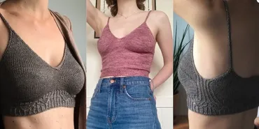 [Вяжи.ру] Вязаный спицами лиф Nurture Bralette (Celine Feyten)