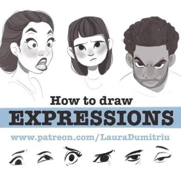 Как рисовать эмоции персонажа (Laura Dumitriu)