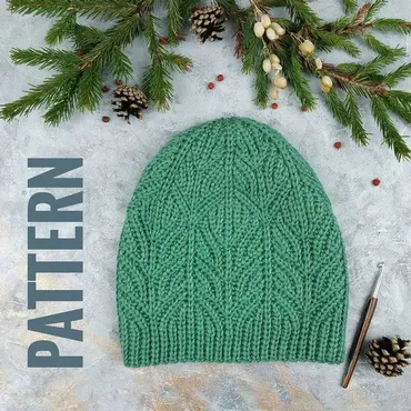 Шапка крючком hat_forest_crochet (elenabelan_handmade)