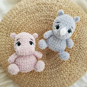 [Chirka_toys] Бегемотик и Носорожек (Екатерина Чиркова)