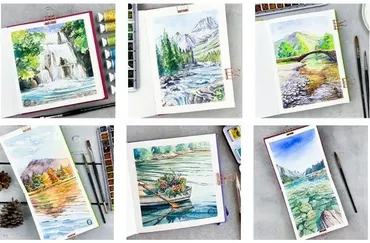 [Dream&Draw] Марафон по акварельному скетчингу «Вода». Тариф «Минимальный» (Анастасия Лукашенко)
