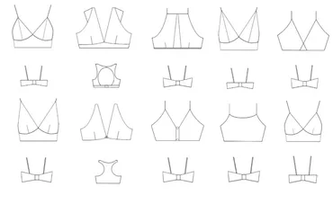 [atelierpattern] Параметрические лекала. Бралеты.10 моделей бралетов с мягкой чашкой (Мария Панова)