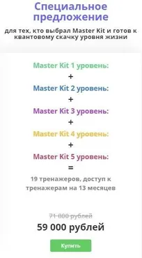 Master Kit - методика саморегуляции Все 5 уровней Super Ego (Дарья Трутнева)