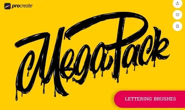 Огромный Мегапакет кистей для леттеринга и каллиграфии в Procreate / MegaPack for lettering Procreate (Loysa)