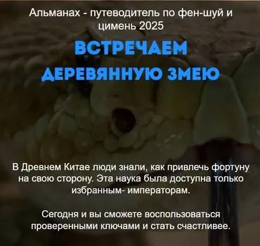 Альманах путеводитель по фен-шуй и цимень 2025. Тариф VIP (Нинель Смолина)