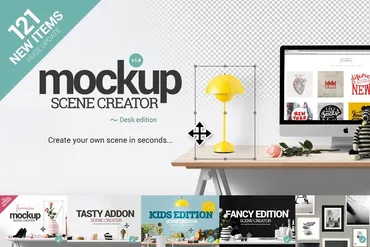 [Creativemarket] Mockup Scene Creator - Desk edition