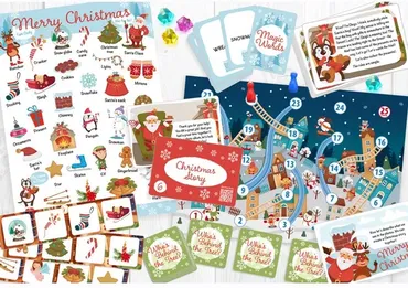 [Linguapolis] Тематический набор игр на английском Santa's Helpers
