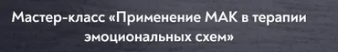 [МИП] Применение МАК в терапии эмоциональных схем (Ева Морозовская)