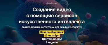 Создание видео с помощью сервисов искусственного интеллекта. Пакет Оптимальный (Вадим Закиров)