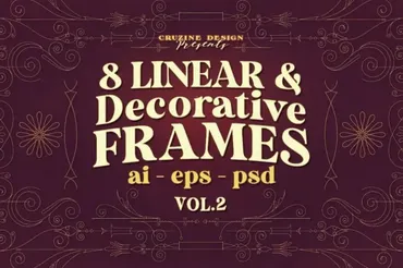 [elements.envato] 8 декоративных и линейных рамок - Vol.2