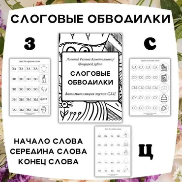 Слоговые обводилки. Автоматизация звуков С, З, Ц (Регина Набиева)