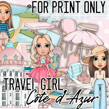 [Palmpink Illustrations] Набор иллюстраций Blythe Travel Azure (Дарья Львова)