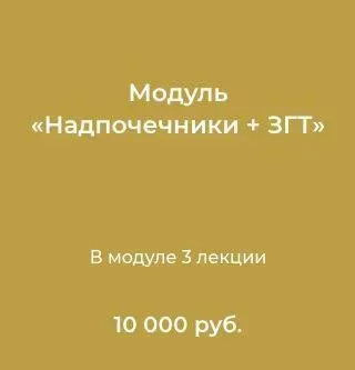 Модуль Надпочечники + заместительная гормональная терапия (Лилия Воронкова)