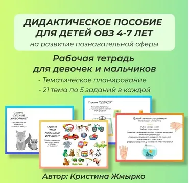 Дидактическое пособие для детей ОВЗ на развитие познавательной сферы (Кристина Жмырко)