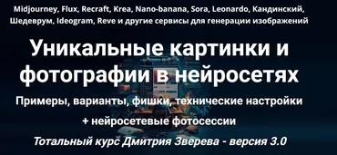 Уникальные картинки и фотографии в нейросетях. Версия 3.0. Вариант Стандарт (Дмитрий Зверев)