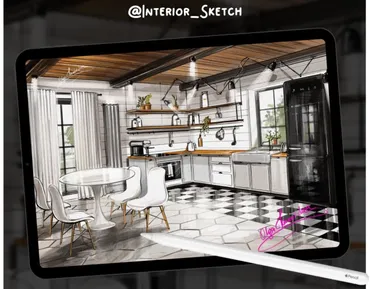 [InteriorSketch] Базовый интерьер на iPad с нуля (Ольга Каминская)