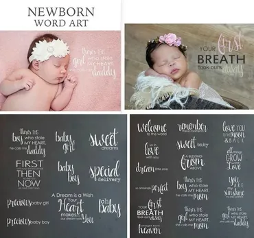 Фотонадписи Newborn Word Art (urbanbloomactions.com)