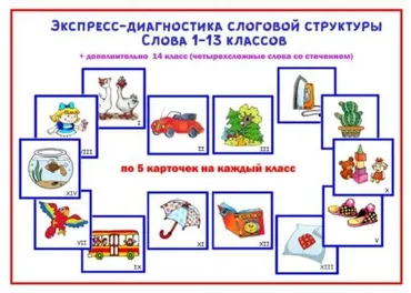 [razvdeteimsk] Экспресс-диагностика слоговой структуры. Слова 1-14 классов (Наталья Грицуник)