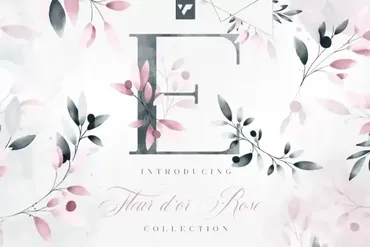 [CreativeMarket] Коллекция графики Fleur d'or Rose (VPcreativegraphics)