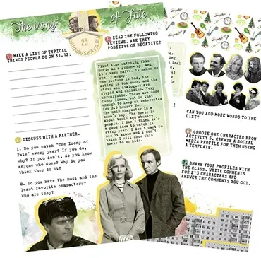 Новогодний урок для взрослых про Иронию Судьбы. Worksheet The Irony of Fate. A2 и B1 (Елена Сарнавская)