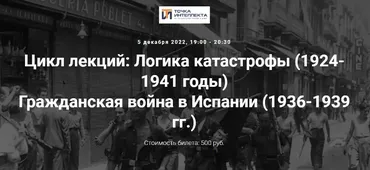 [Точка интеллекта] Гражданская война в Испании 1936-1939 гг. (Александр Шубин)
