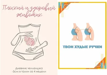 Дневник Плоский и здоровый животик + Гайд Твои худые ручки (Сабина Филина)