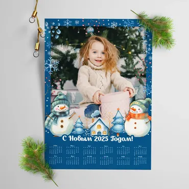 [mironova.studio] PSD-Календарь Снеговик 2025 (Ирина Миронова)