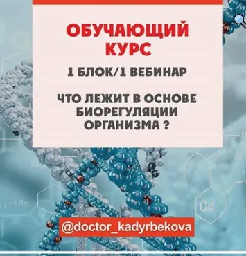 Что лежит в основе биорегуляции организма? Блок 1/Вебинар 1 (doctor_kadyrbekova)