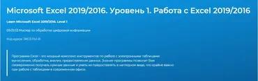 [Специалист] Microsoft Excel 2019/2016. Уровень 1. Работа с Excel 2019/2016 (Павел Пронкин)