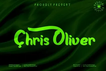 [Creativefabrica] Chris Oliver Font. Дисплейный шрифт