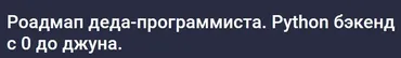 [Stepik] Роадмап деда-программиста. Python бэкенд с 0 до джуна